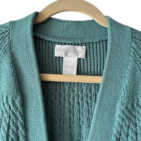 Soft Surroundings Wool Blend Short Sleeve Cardigan Sweater - Picture 3 of 6